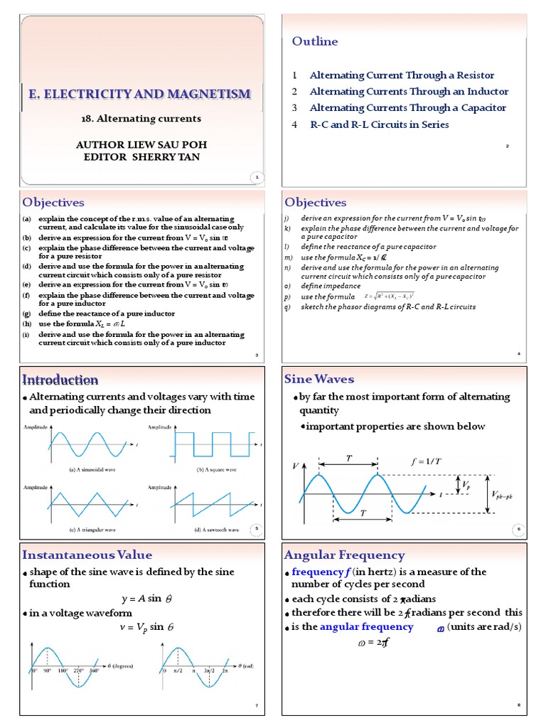 Chapter 18 Alternating Current Circuits | Download Free PDF | Root Mean ...