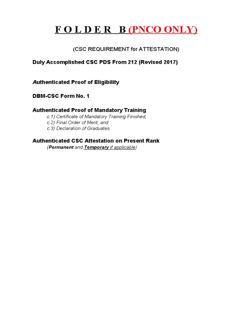 CSC Attestation and Eligibility Documents | PDF
