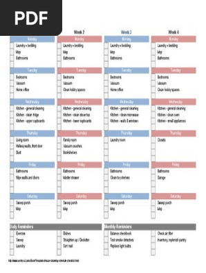 Cleaning Schedule
