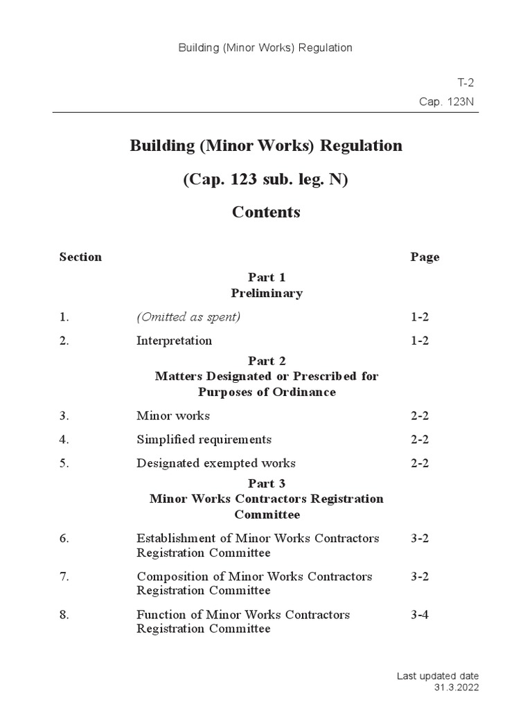 Minor Works Contractors Regulation Guide | PDF | Criminal Record | Justice