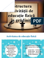 Structura Activității de Educaţie Fizică În Grădiniţă