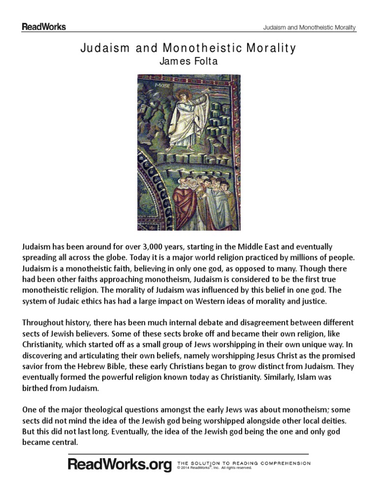 1130 judaism and monotheistic morality pdf monotheism god