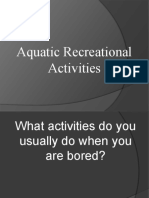 Aquatic Recreational Activities