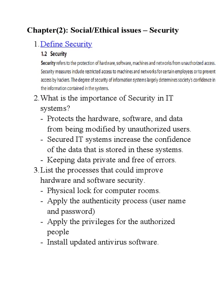 1.2 Security | PDF | Computers | Technology & Engineering