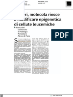 Tumori, molecola capace di modificare l'epigenetica delle cellule - La Sicilia del 1 aprile 2023