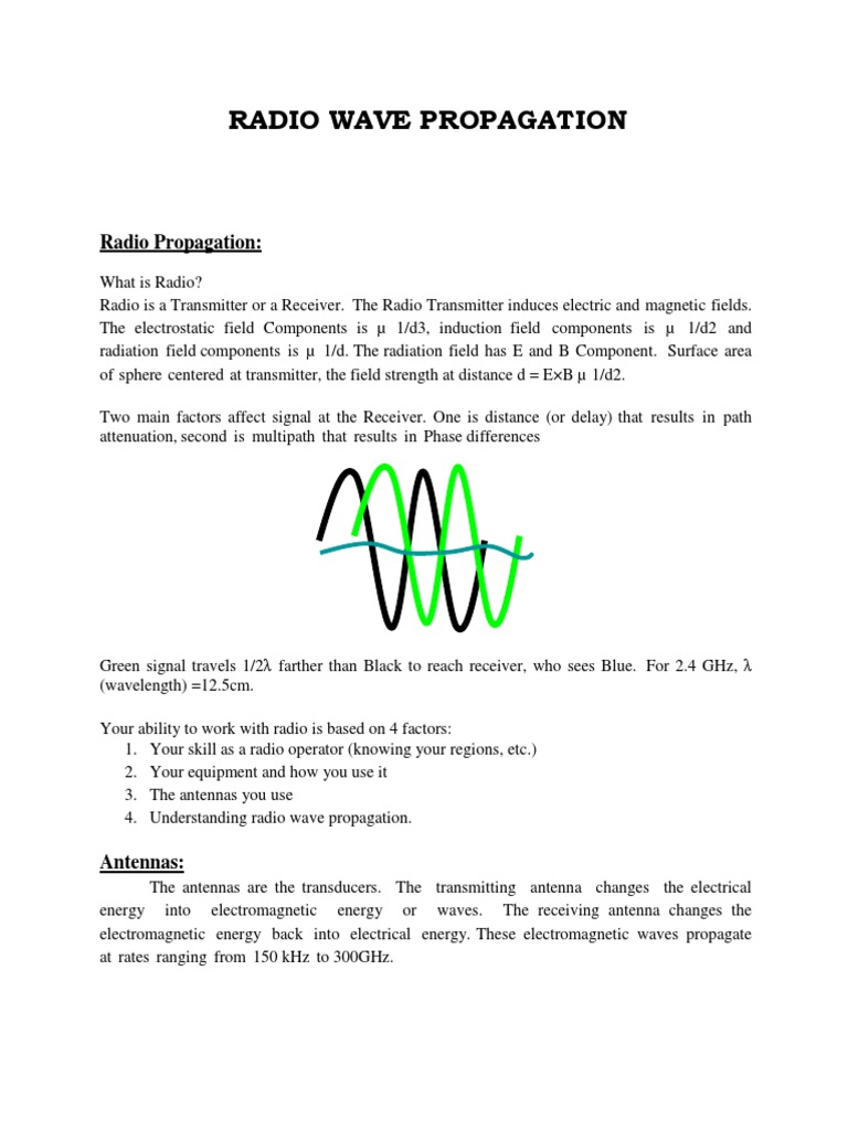 Radio Wave Propagation PDF Ionosphere Antenna (Radio)