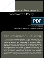 Environmental Awareness in Wordworth's Poetry