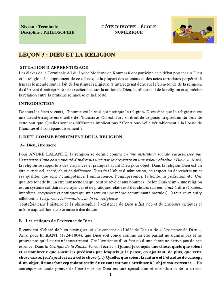Dieu et Religion : Enjeux et Perspectives | PDF | Dieu | Existence de Dieu