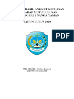 Laporan Hasil Angket Kepuasan Terhadap Mutu Lulusan