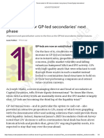 GP-Led Secondaries Trends Focus on Alignment