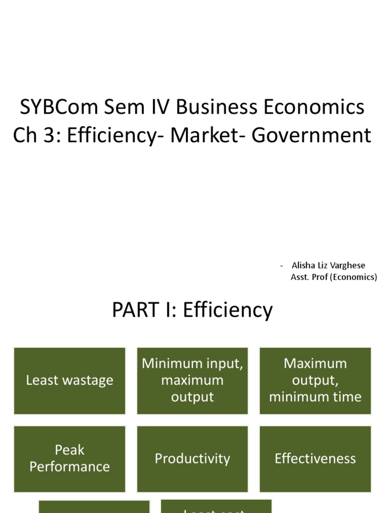 Understanding Market Efficiency and the Role of Government in