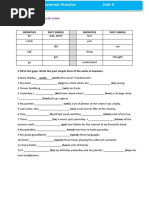 1 Fill in The Table. Infinitive Past Simple Infinitive Past Simple Was, Were