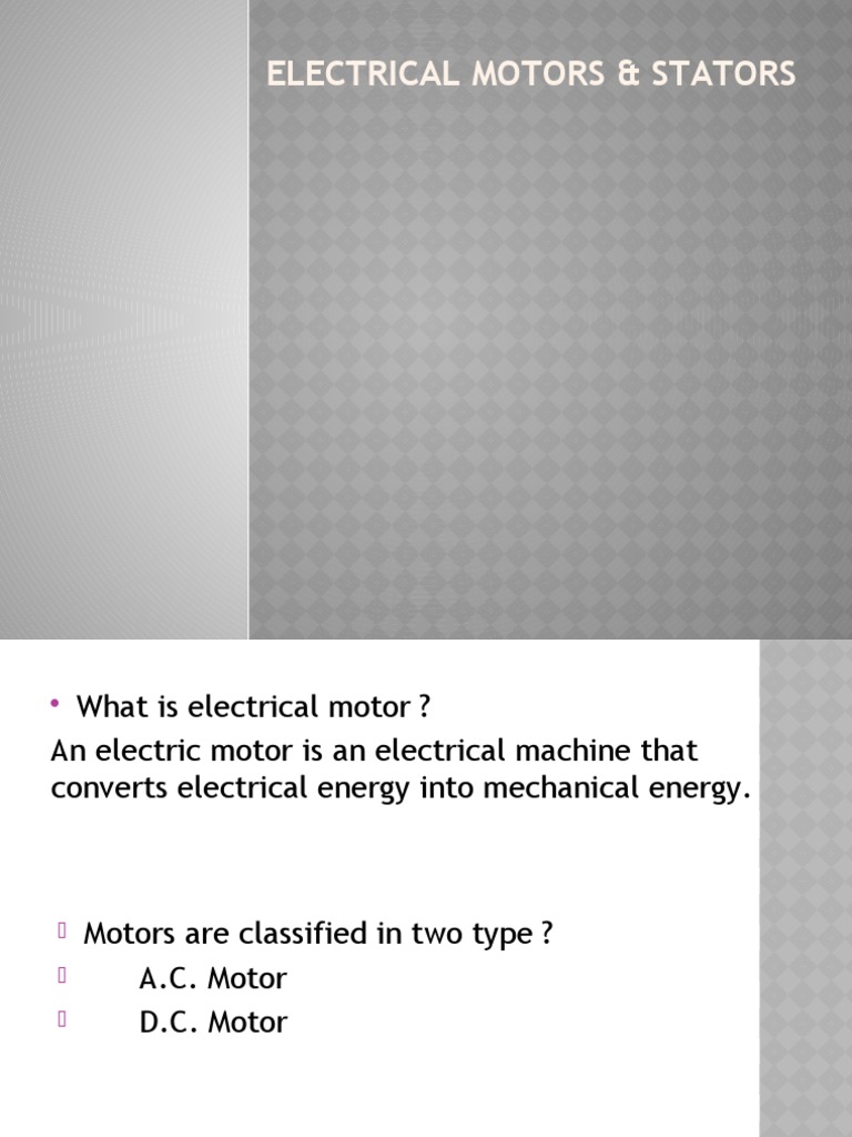 Electrical Motors Stators Download Free PDF Electric Motor