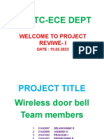 Kmptc-Ece Dept: Welcome To Project Reviwe-I