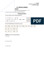 1.2 - Review On Algebra