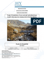 Projet D'installation D'une Centrale Hydroélectrique À Partir Des Eaux Du Ruisseau de La Grande Valloire