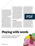 Playing With Words: Features Cover Story