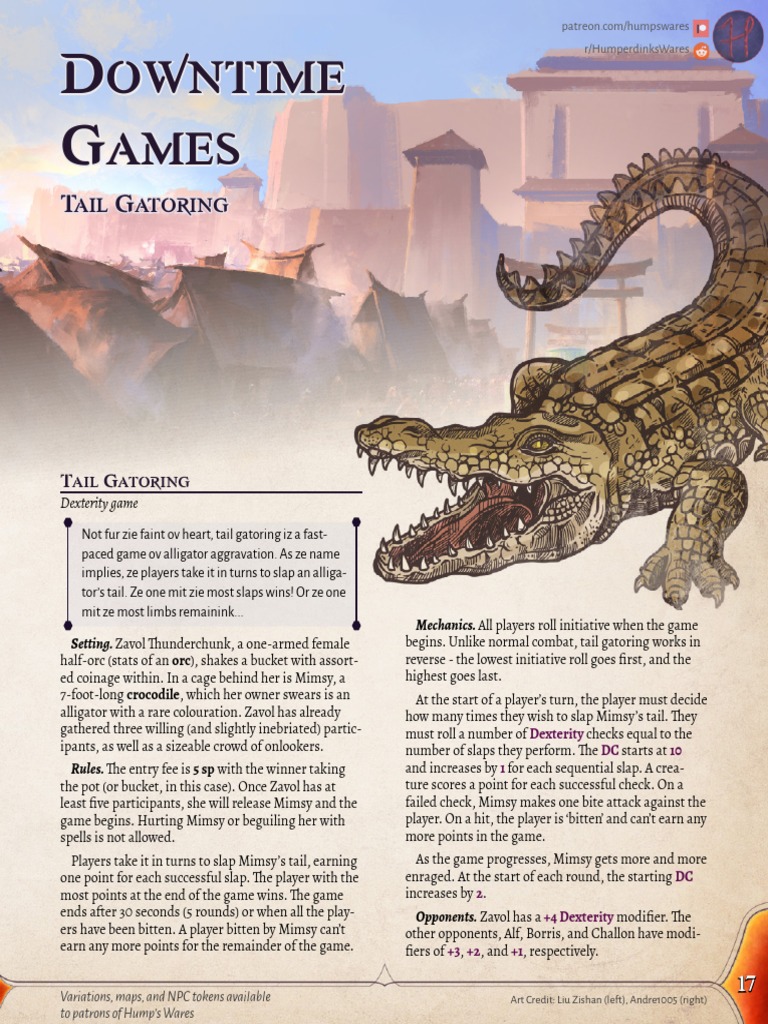RPG Tail Gatoring Guide | PDF | Crocodilians
