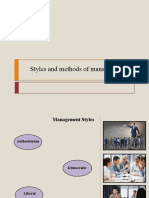 Styles and Methods of Management
