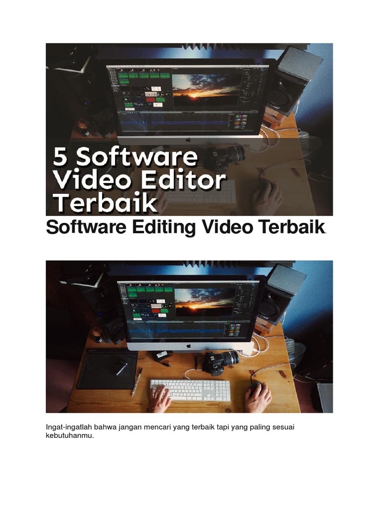 Software Editing Video Terbaik 2023 | PDF
