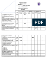 DIVISION OF - Table of Specifications Third Periodical Test in ESP 5 2022-2023 Item Placement Easy Average Difficult