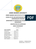 Construction Defects at Debre Markos University