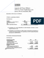 Notas de Estados Financieros Noviembre 2022