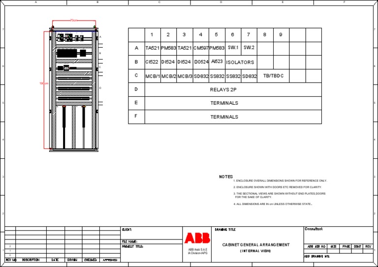 ABB Cabinet General Arrangement Diagram | PDF | Sports