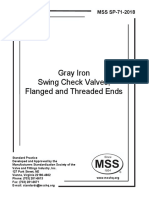 Gray Iron Swing Check Valves, Flanged and Threaded Ends: MSS SP-71-2018