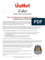 Icolor Dye Sublimation Toner Upgrade Kit Instructions: Specifically For The Icolor® 540 & 550 System