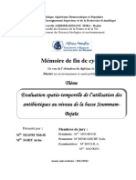 Evaluation spatio-temporelle de l'utilisation des antibiotique au niveau de la basse Soummam-Béja