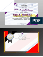 Certificate: Efghi E. Marabilla