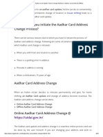 Aadhar Card Update - How To Change Address in Aadhar Card (Online)