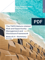 The TNFD Nature-Related Risk and Opportunity Management and Disclosure Framework Beta v0.4 - Summary