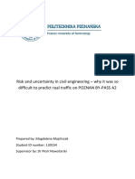 Risk of underestimating traffic when predicting demand for POZNAN BY-PASS A2