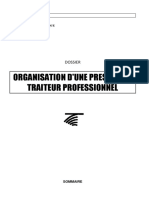 Organisation D'Une Prestation Traiteur Professionnel: Dossier