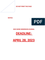 Deadline: APRIL 28, 2023: Do Not Print This Page