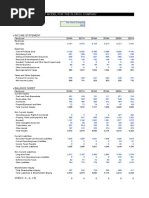 Financial Statement Model For The Clorox Company: Company Name Latest Fiscal Year