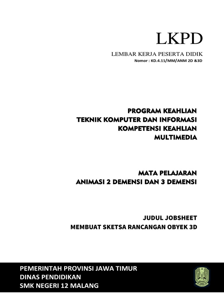 Sketsa Rancangan Objek 3D untuk Multimedia | PDF