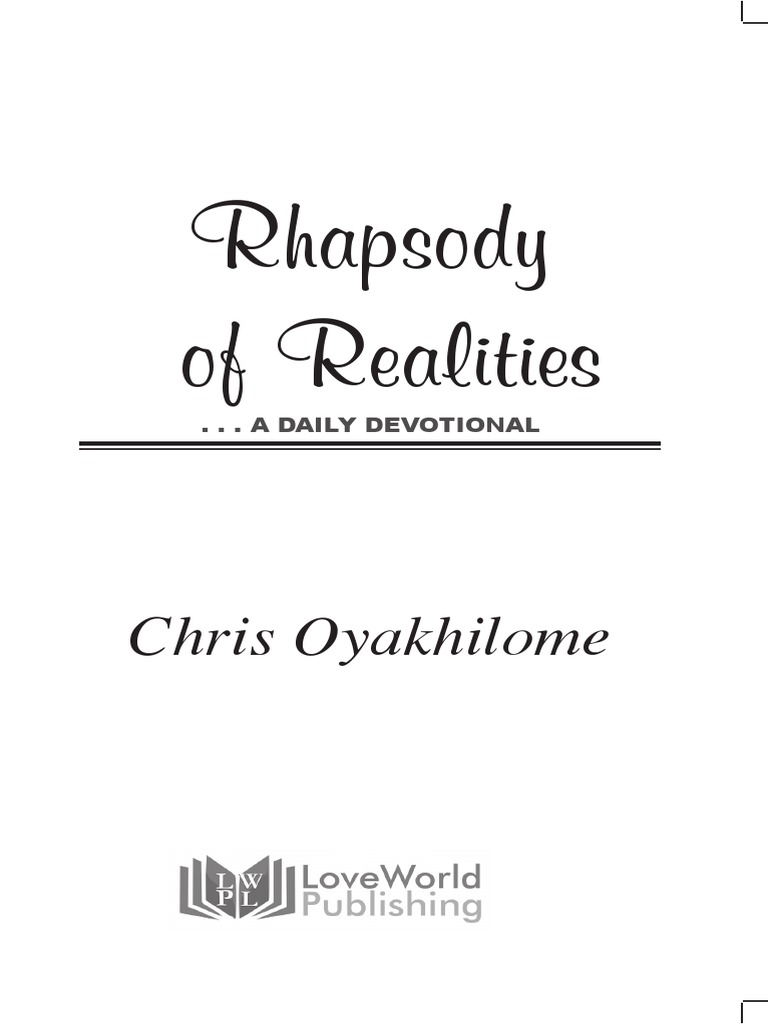 Rhapsody of Realities April 2023 PDF Jesus Justification (Theology)