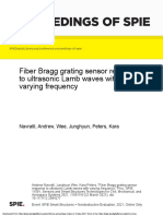 Proceedings of Spie: Fiber Bragg Grating Sensor Response To Ultrasonic Lamb Waves With Varying Frequency