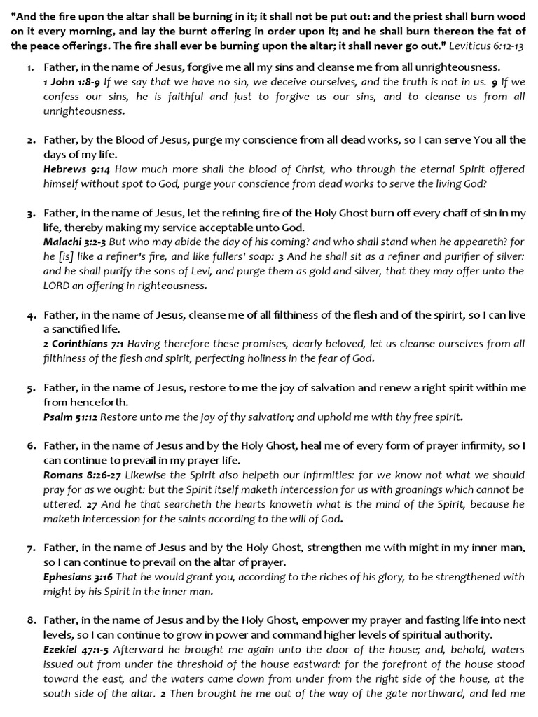 Personal Spiritual Awakening Intercessory Prayer Guidelines Pdf