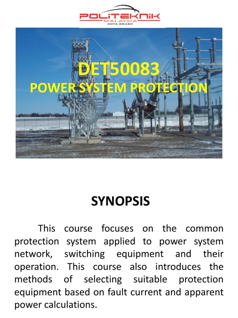 Power System Protection PDF Relay Components
