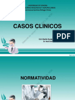 Casos Clinicos: Universidad de Sonora Dpto. Químico Biológicas Y Agropecuarias Licenciatura Químico Biólogo Clínico