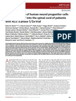 Transplantation of Human Neural Progenitor Cells Secreting GDNF Into The Spinal Cord of Patients With ALS: A Phase 1/2a Trial