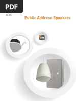 2838 Public Address Speakers Brochure Brochure