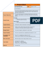 Project Brief: Title Client/Organization Details Introduction/Overview