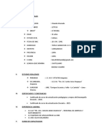 Curriculum Vitae I. Datos Personales