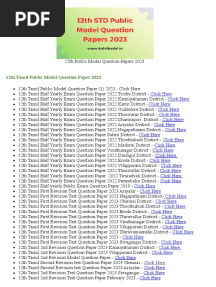 12th Full Portion Test Question Papers 2023