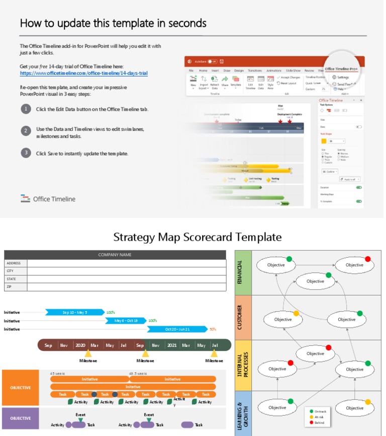 Strategy Map Scorecard Template | PDF | Computing | Business